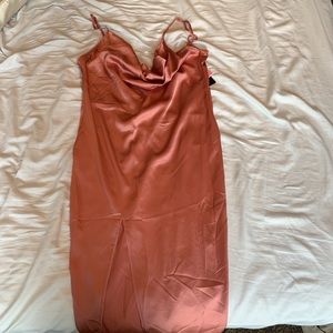 Rose Gold Satin Dress